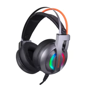   Rampage Fejhallgató - RM-X7 Tornado (CMEDIA 100B Chip, mikrofon, 3.5mm jack, nagy-párnás, 2.2m, fekete, RGB)