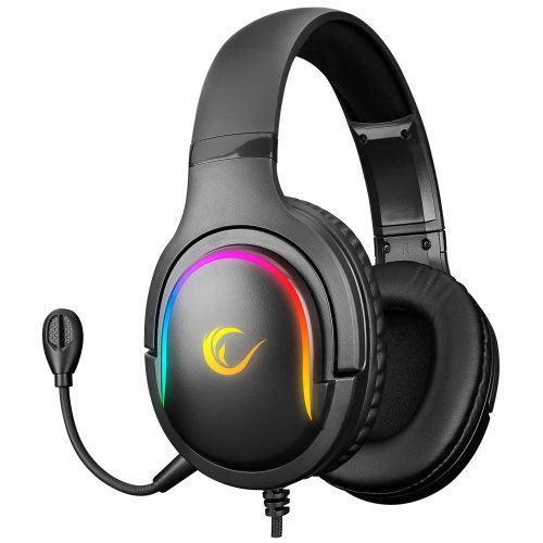 Rampage Fejhallgató - Miracle-X6 RGB (PS4/PC/Xbox, mikrofon, USB, hangerősz., nagy-párnás, 2m kábel, fekete)