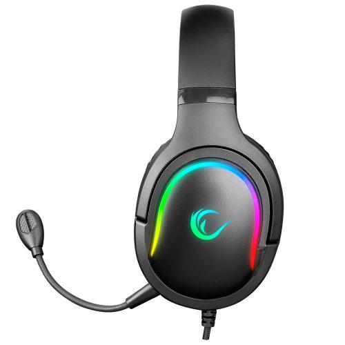 Rampage Fejhallgató - Miracle-X6 RGB (PS4/PC/Xbox, mikrofon, USB, hangerősz., nagy-párnás, 2m kábel, fekete)