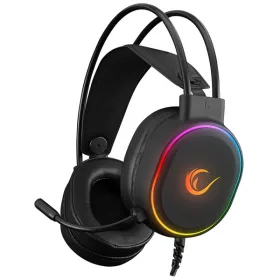   Rampage Fejhallgató - ROGUE (7.1, mikrofon, USB, hangerőszabályzó, nagy-párnás, fekete, LED)