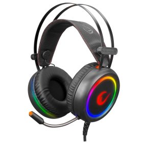   RAMPAGE 30505 rampage fejhallgató - stormy rgb (7.1, mikrofon, usb, hangerőszabályzó, nagy-párnás, 2m kábel, fekete)