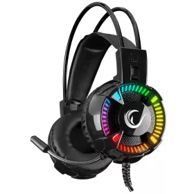   RAMPAGE 31115 rampage fejhallgató - styles rgb (7.1, mikrofon, usb, hangerőszabályzó, nagy-párnás, 2,2m kábel, fekete)