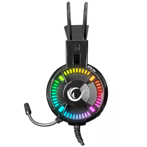 RAMPAGE 31115 rampage fejhallgató - styles rgb (7.1, mikrofon, usb, hangerőszabályzó, nagy-párnás, 2,2m kábel, fekete)