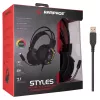 RAMPAGE 31115 rampage fejhallgató - styles rgb (7.1, mikrofon, usb, hangerőszabályzó, nagy-párnás, 2,2m kábel, fekete)