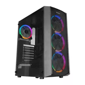   RAMPAGE 34762 rampage számítógépház - everest flat mesh (fekete; plexi; atx; alsó táp; 4x120mm; 1xusb3.0 + 2xusb2.0, i/o; porszűrő)