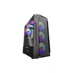   RAMPAGE 35001 rampage számítógépház - fusion tempered glass (fekete; atx; alsó táp; 2xusb3.0 + 2xusb2.0, i/o; porszűrő)