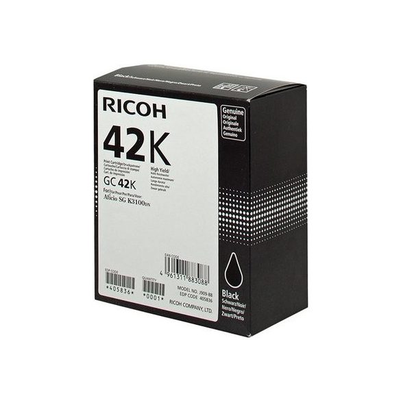 Ricoh SGK3100 fekete eredeti gél (405836)