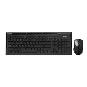   Rapoo 8200M Bluetooth + WiFi billentyűzet + egér szett - fekete (190804)