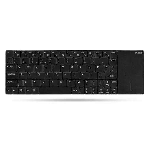 Rapoo E2710 vezeték nélküli billentyűzet és Touchpad - fekete (157233)