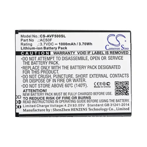 Archos  AC50FNEV, AC50F 3.7V 1000mAh utángyártott RealPower Li-ion akku