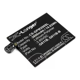   Google  G011B-B, G011B 3,85V 3800mAh utángyártott RealPower Li-Polymer akku