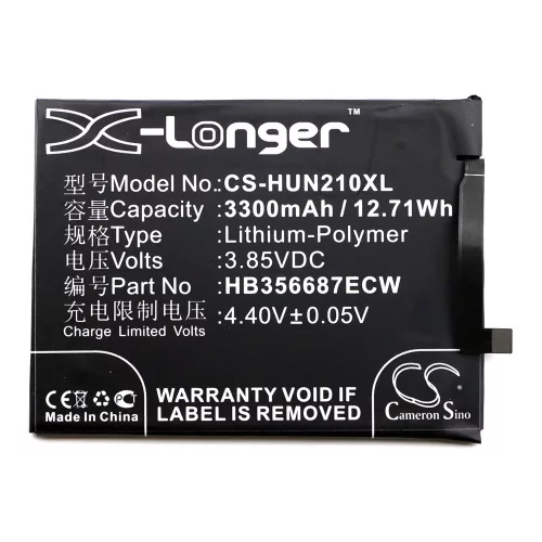Huawei HB356687ECW 3,85V 3300mAh utángyártott RealPower Li-Polymer akku