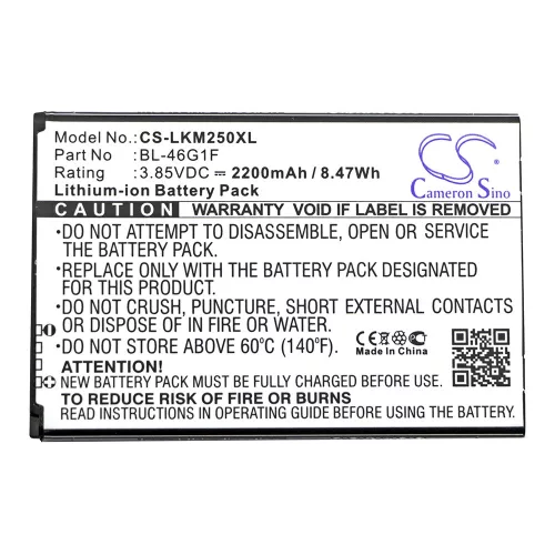 LG BL-46G1F 3,85V 2200mAh utángyártott RealPower Li-ion akku