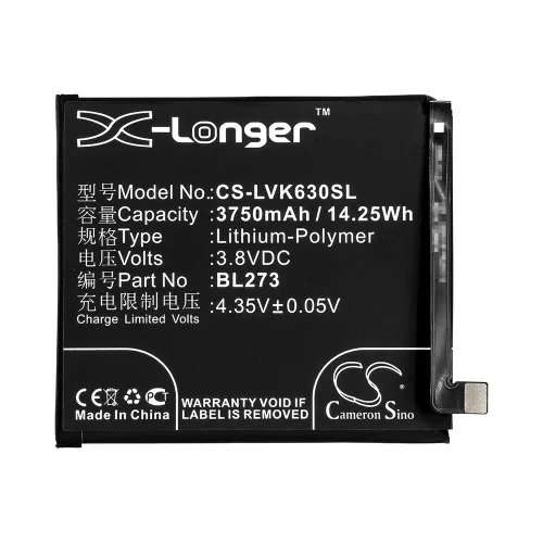 Lenovo BL273 3.8V 3750mAh utángyártott RealPower Li-Polymer akku