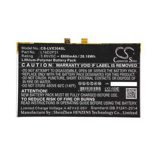 Lenovo L16D2P31 3.85V 6800mAh utángyártott RealPower Li-Polymer akku