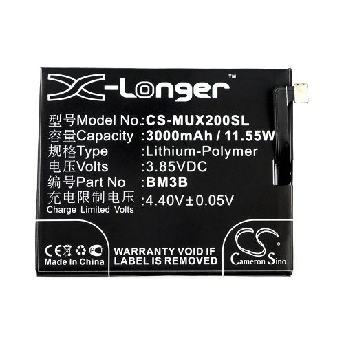 Xiaomi BM3B 3.85V 3000mAh utángyártott RealPower Li-Polymer akku
