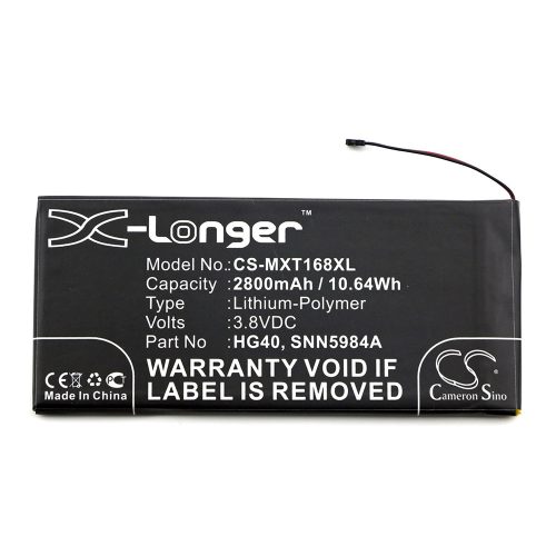Motorola  SNN5984A, HG40 3,8V 2800mAh utángyártott RealPower Li-Polymer akku