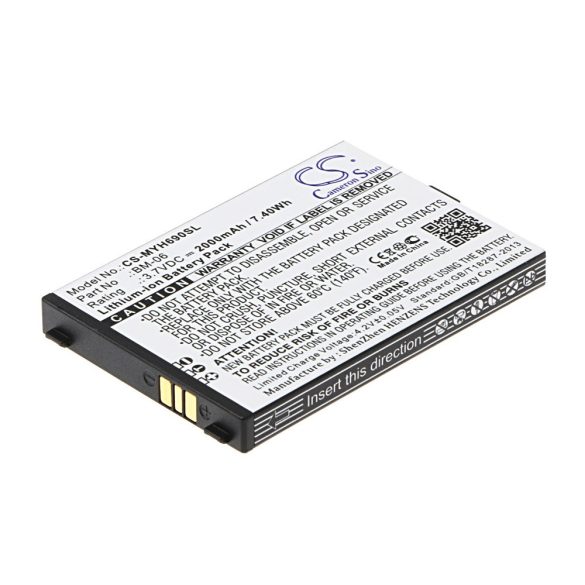 Myphone BM-06 3.7V 2000mAh utángyártott akku