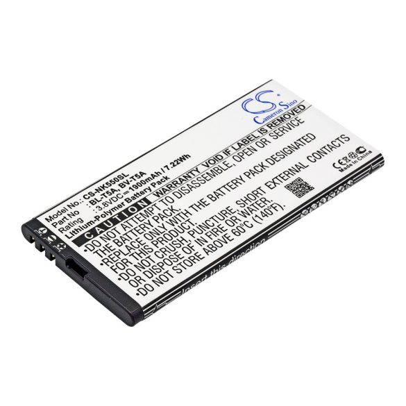 Microsoft BL-T5A,  BV-T5A 3.8V 1900mAh utángyártott akku