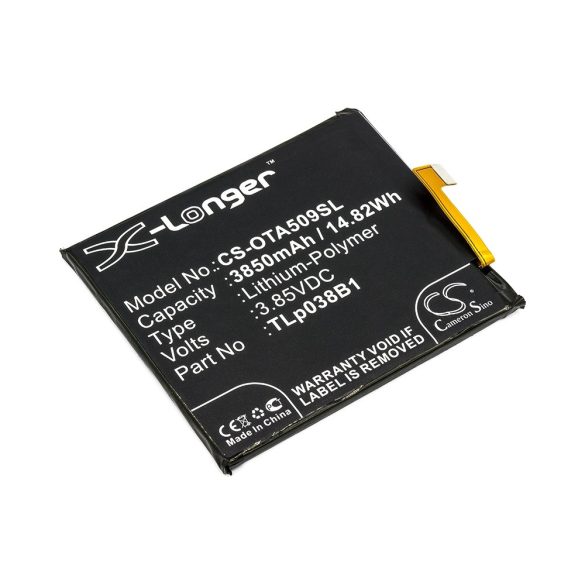 Alcatel  TLp038B1, CAC3860004C1 3.85V 3850mAh utángyártott RealPower Li-Polymer akku