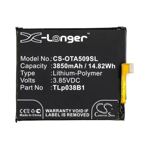 Alcatel  TLp038B1, CAC3860004C1 3.85V 3850mAh utángyártott RealPower Li-Polymer akku