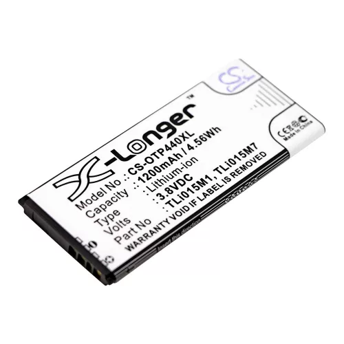 Alcatel  TLi015M7, TLi015M1 3,8V 1200mAh utángyártott RealPower Li-ion akku