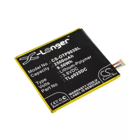   Alcatel TLp025DC 3.8V 2500mAh utángyártott RealPower Li-Polymer akku