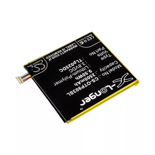 Alcatel TLp025DC 3.8V 2500mAh utángyártott RealPower Li-Polymer akku