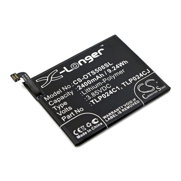 Alcatel  TLP024C1,  TLP024C2, C2400007C2 3,85V 2400mAh utángyártott RealPower Li-Polymer akku