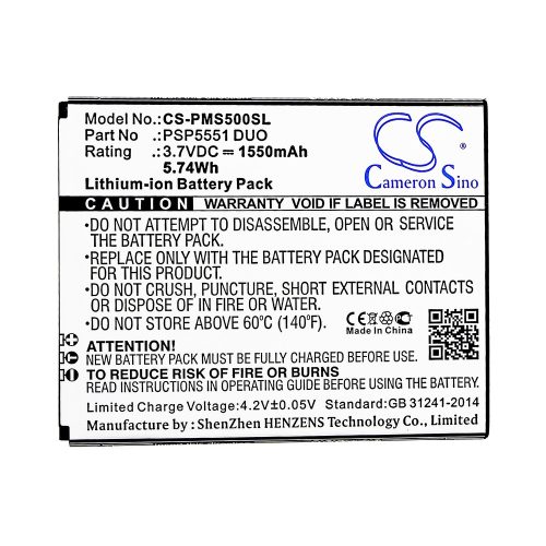 Prestigio PSP5551 DUO 3.7V 1550mAh utángyártott RealPower Li-ion akku