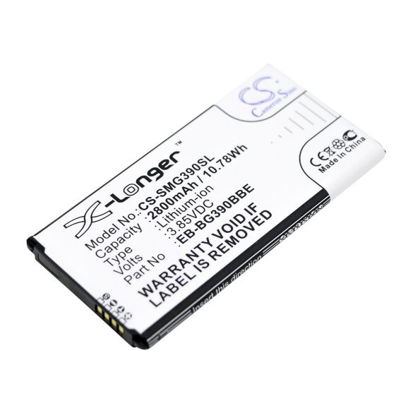 Samsung  EB-BG390BBEGWW, EB-BG390BBE 3.85V 2800mAh utángyártott RealPower Li-ion akku