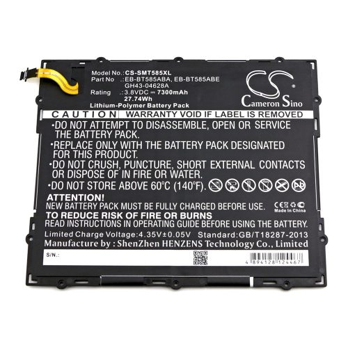 Samsung  EB-BT585ABE,  GH43-04628A, EB-BT585ABA 3,8V 7300mAh utángyártott RealPower Li-Polymer akku