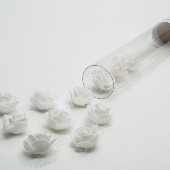 Rózsa konfetti kilövő - fehér (55948WH)