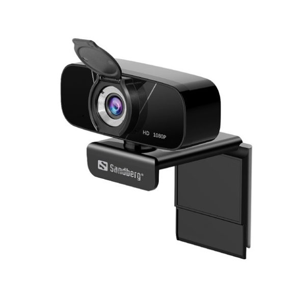 SANDBERG 134-15 sandberg webkamera - usb chat webcam 1080p hd (1920x1080, 30 fps, usb 2.0, univerzális csipesz, mikrofon, 1,5m kábel)