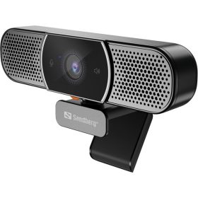   Sandberg Webkamera - All-in-1 Webcam 2K (2560x1440 képpont, 4 Megapixel, 30 FPS, USB 2.0, univerzális csipesz, mikrofon)