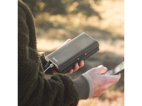 Sandberg Akkubank - Solar 4-Panel Powerbank 25000 (25000mAh; 1xUSB-C+2xUSB-A; IPX4 vízálló)