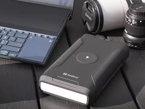 Sandberg Akkubank - Survivor Powerbank 7in1 72000 (Bemenet: USB-C, Kimenet: 2x USB-C/USB-A/DC, zseblámpa)