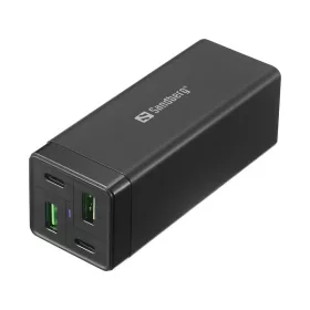   Sandberg Telefon töltő - 4in1 Charger 2xUSB-C 2xUSB 65W (2xUSB-C+2xUSB-A, fekete)