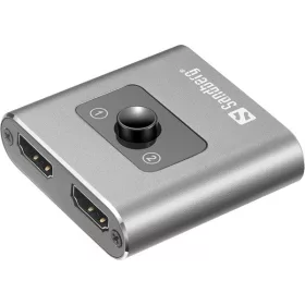   Sandberg HDMI Switch - HDMI 2.0 Switch 2ways 2-1 4K60 (Bemenet: 1x HDMI Kimenet: 2x HDMI, kapcsoló gomb, fekete)