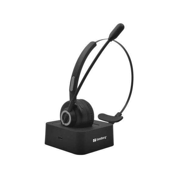 SANDBERG 126-06 sandberg wireless fejhallgató - bluetooth office headset pro (bluetooth 5.0; mikrofon; hangerő szabályzó; fekete)