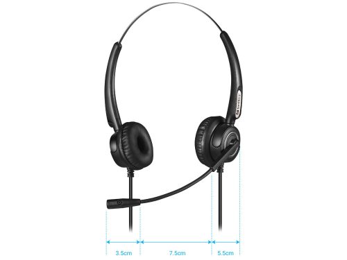 SANDBERG 126-13 sandberg fejhallgató - usb office headset pro stereo (usb; mikrofon; hangerő szabályzó; 2,1m kábel; fekete)