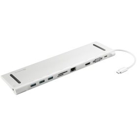   SANDBERG 136-31 sandberg notebook dokkoló - usb-c 10-in-1 docking station (usb-c, hdmi/vga, 3x usb3.0, 1x rj-45, audio, kártyaolvasó)