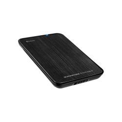   Sharkoon Külső HDD Ház 2.5" - QuickStore Portable (fekete; max 9,5mm 2,5" Sata HDD - USB csatl.; szálcsiszolt felső r.)