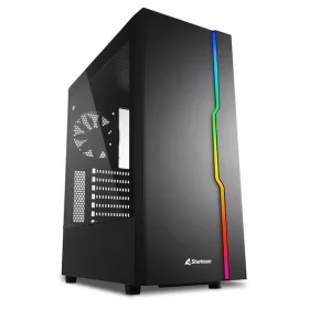   SHARKOON 4044951029846 sharkoon számítógépház -  rgb slider (fekete; üveg oldal; alsó táp; atx; 6x120mm; 2xusb3.0; 1xusb2.0; i/o)