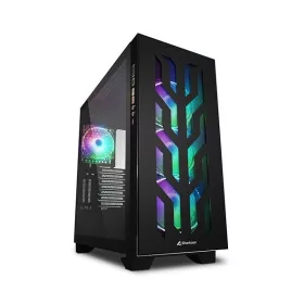   SHARKOON 4044951030149 sharkoon számítógépház - ca300t black (fekete; ablakos; alsó táp; eatx; 7x120mm led; 2xusb2.0; 1xusb3.2; i/o)