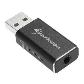   SHARKOON 4044951030279 sharkoon külső hangkártya - gaming dac pro s v2 (usb, 16-300 ohm, 250mw, 100db, 3,5 mm jack, pc/ps4, fekete)
