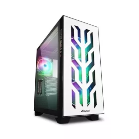   SHARKOON 4044951030415 sharkoon számítógépház - ca300t white (fehér; ablakos; alsó táp; eatx; 7x120mm led; 2xusb2.0; 1xusb3.2; i/o)