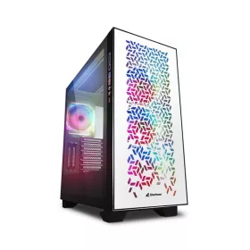   Sharkoon Számítógépház - Elite Shark CA300H White (fehér; ablakos; alsó táp; EATX; 7x120mm LED; 2xUSB3.0; 1xUSB-C; I/O)