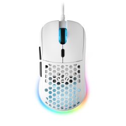   Sharkoon Egér Gamer - Light 180 White (optikai; 12000 DPI; Pixart PMW3360 chip; Omron gombok; RGB; fekete)