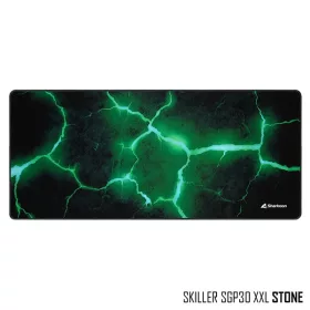   Sharkoon Egérpad - Skiller SGP30 XXL STONE (900 x 400 x, 2,4 mm; varrott szélek; fekete)